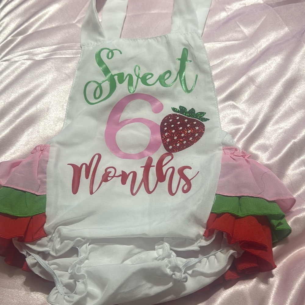 Strawberry shortcake 6 month old romper outfit